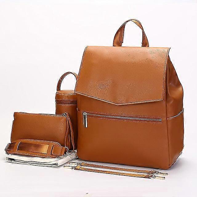 Pu leather backpack baby diapers bag maternity changing nappy bag large capacity baby bag travel backpack designer nursing new