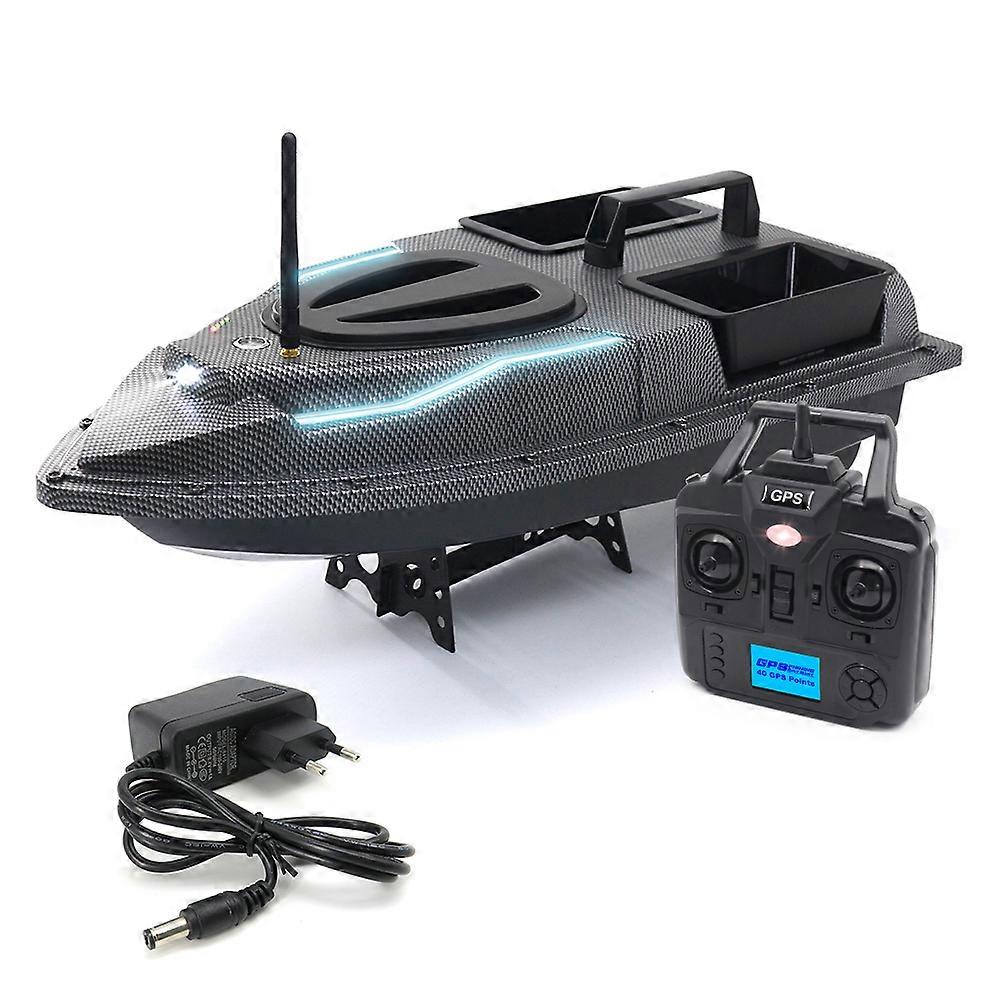 GPS Fishing Bait Boat 500m Remote Control Bait Boat Dual Motor Fish Finder 1.5KG Loading Support Automatic Cruise/Return/Route Correction with LED Lig
