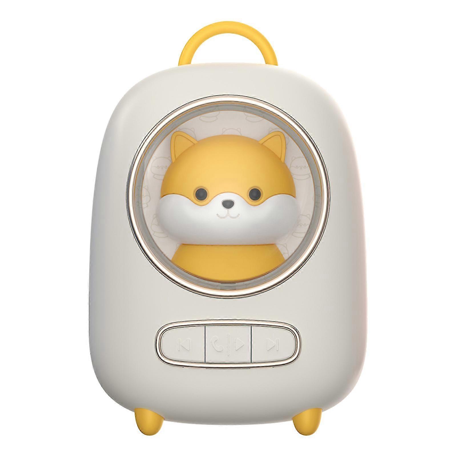 Bluetooth Speaker Space Capsule Design Portable Wireless Cute Outdoor Speaker with Light White