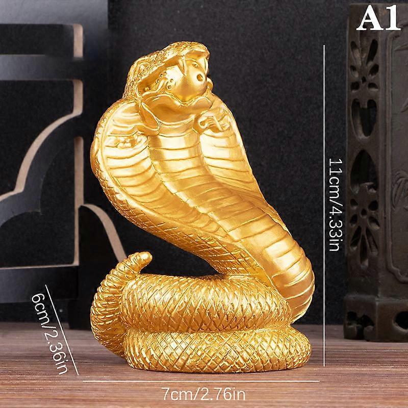 2025 Year Of The Snake Figurine Simulation Snakes Ornaments Animal Resin Statue Chinese Style Tabletop Lucky