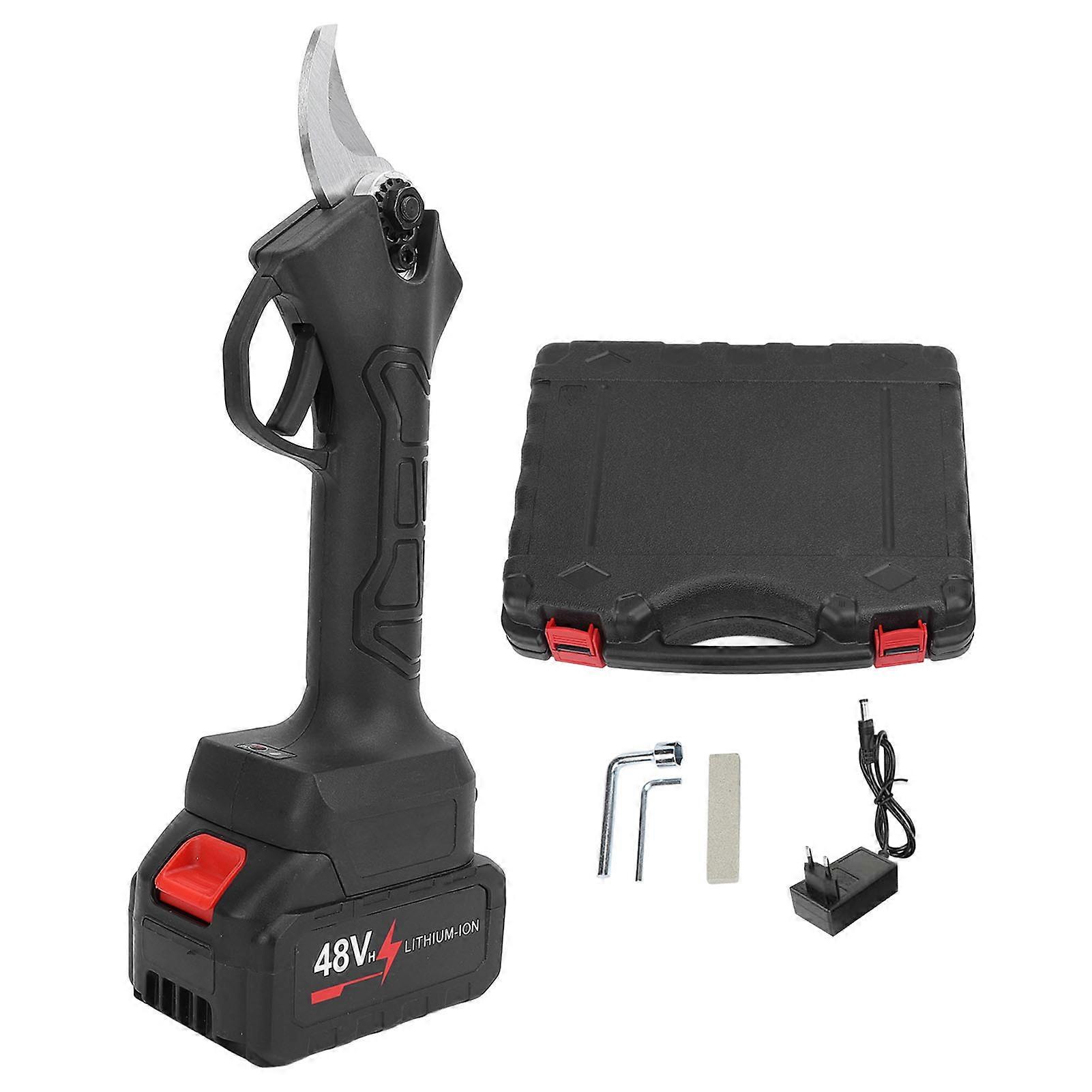 Cordless Electric Pruner 48V Lithium Battery Powered Electric Tree Branch Pruning Shears for Yard Orchard 100240V EU