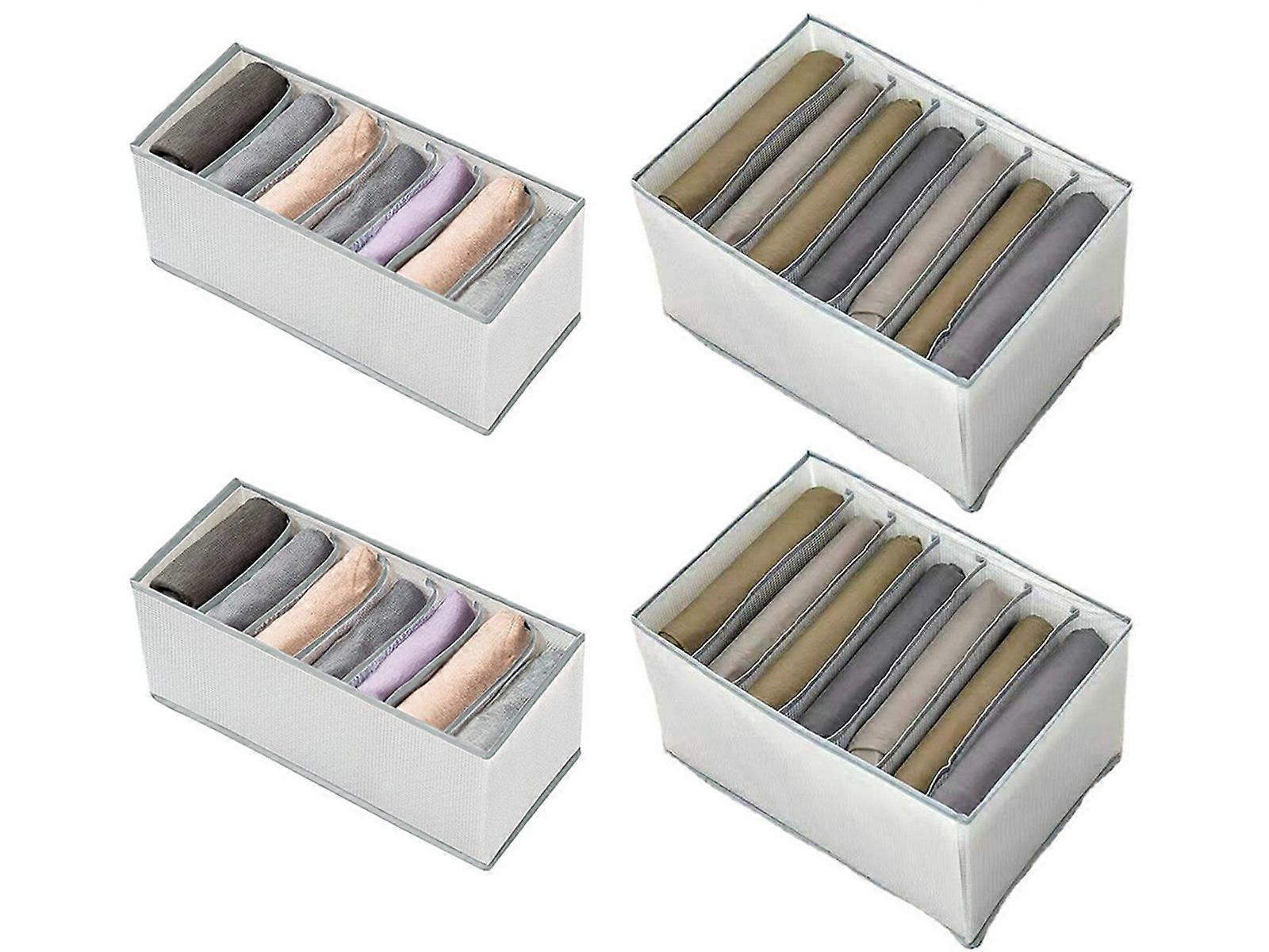 4 יחידות ארון בגדים מארגן מכנסיים מארגן שבע רשתות