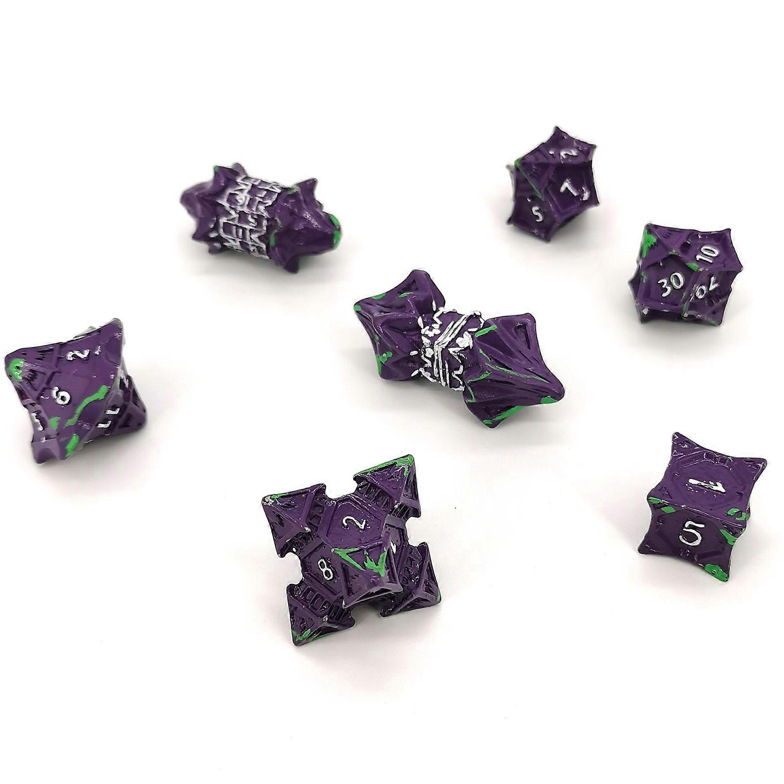 7-Die Antique Polyhedral Alloy Dice for Role Palying Game and Table Gaming Dice