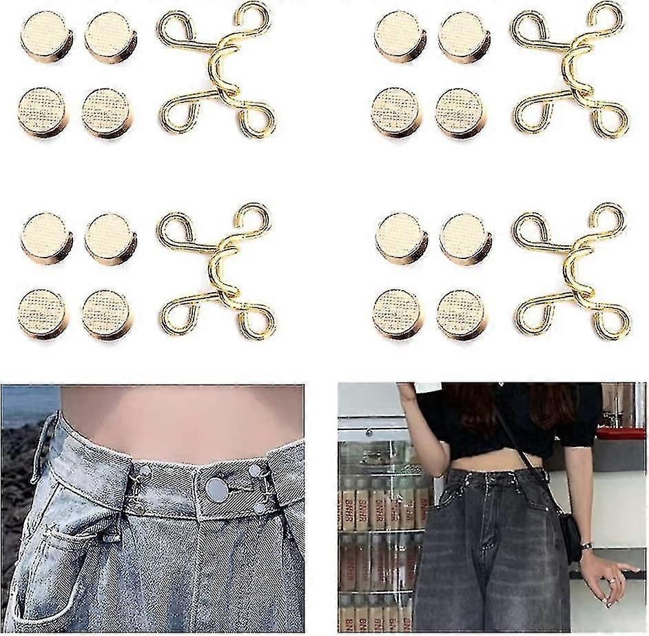 20 Pieces Adjustable Waist Buckle Extender Set Jeans Extender Waist Extender Button For Pants Adjustable Jean Button Perfect Fit Instant Button