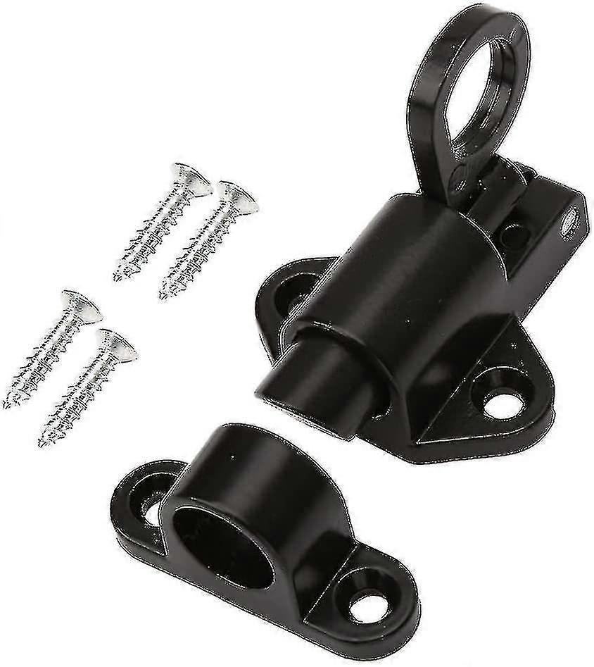 4 Pack Black Aluminum Alloy Security Automatic Window Gate Lock Spring Load Bolt Latch ft