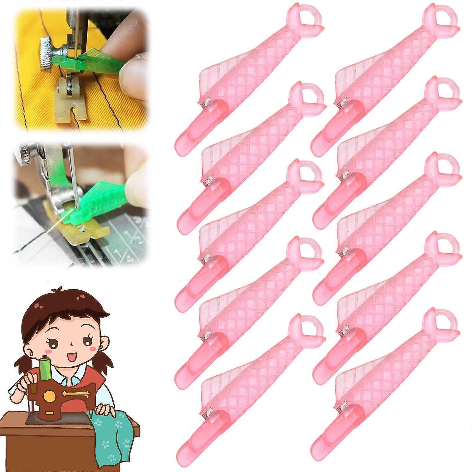 10-50pcs Fish Mouth Machine à coudre Aiguille Enfile-aiguille, Machine à coudre pour débutants, Accessoires de machine à coudre portable Enfile-aiguille automatique 2024 Ne