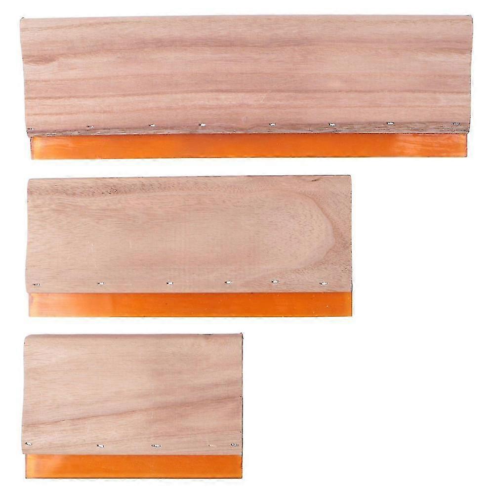 3 Pcs Silk Screen Printing Squeegee Ink Scaper Scratch Board 16cm 24cm 33cm