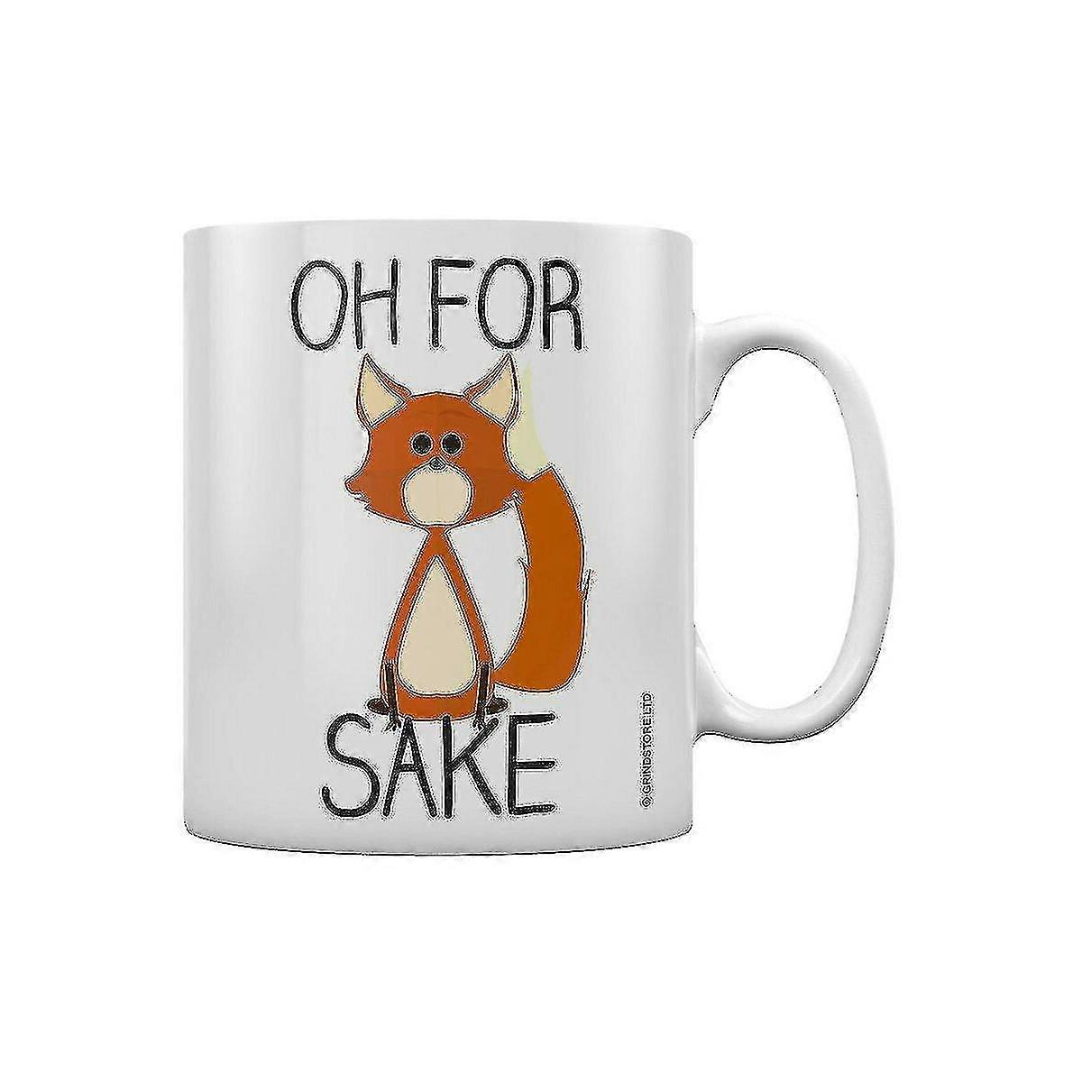 Oh For Fox Sake Glass, White