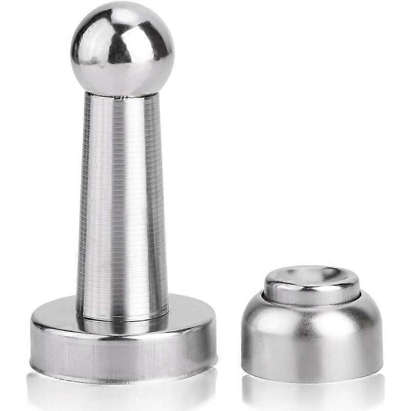 Magnetic Door Stop,Stainless Steel Magnetic Door Stop,Door Lock Frame with Adjusting Screw,Silver
