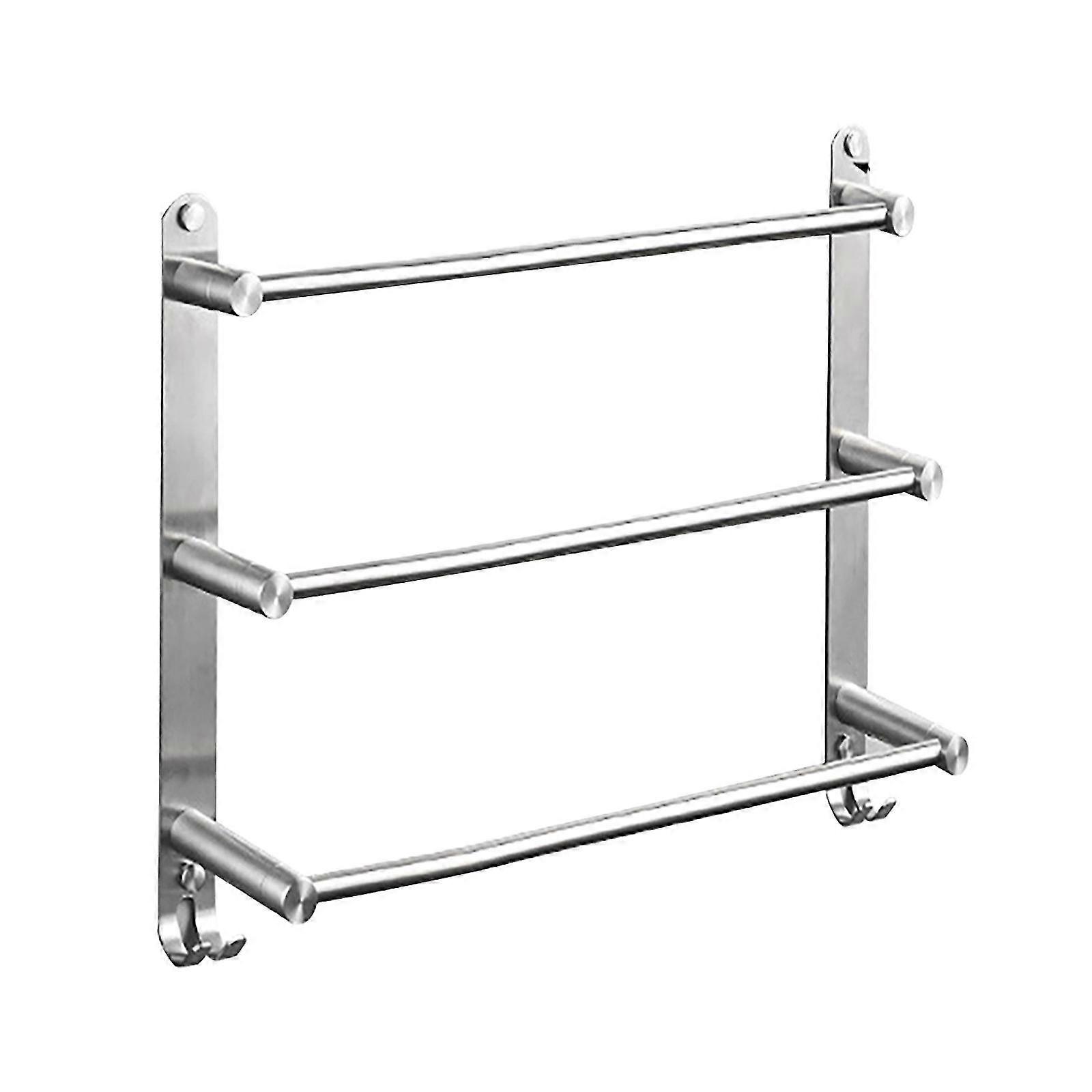 Multifunctional Perforated Towel Rack Hanging Storage Rack Bathroom Kitchen