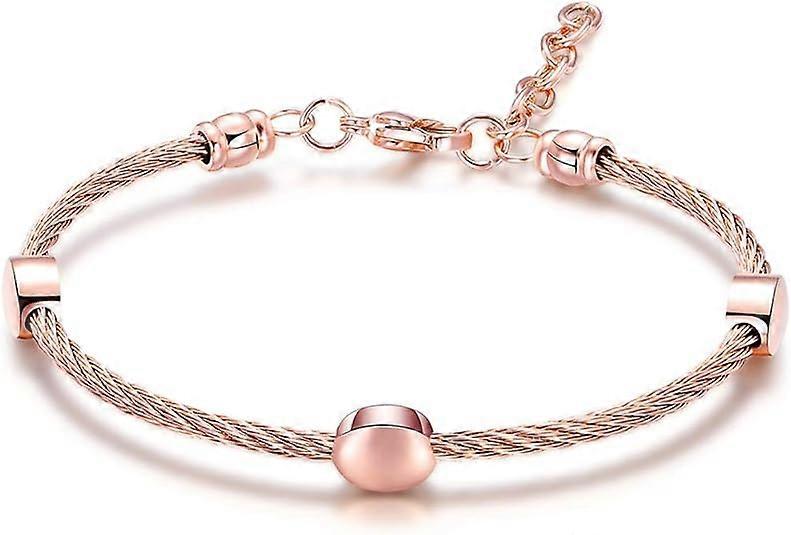Stainless Steel Cable Wear Round Bead Adjustable Size Bangle Bracelet