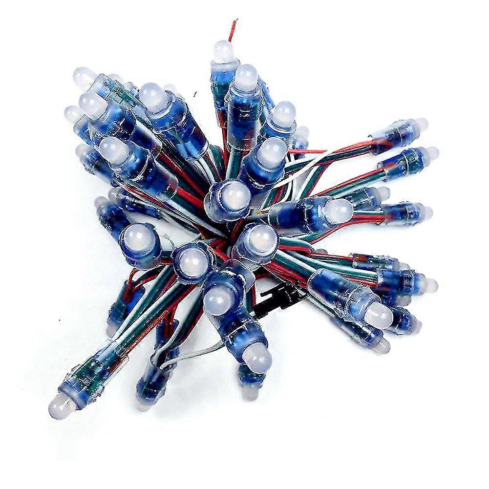 50pcs 4m/6.5meter Dc5v Ws2811 Full Color Led Pixel Light Module 12mm 10cm Wires Ip68 Waterproof Rgb