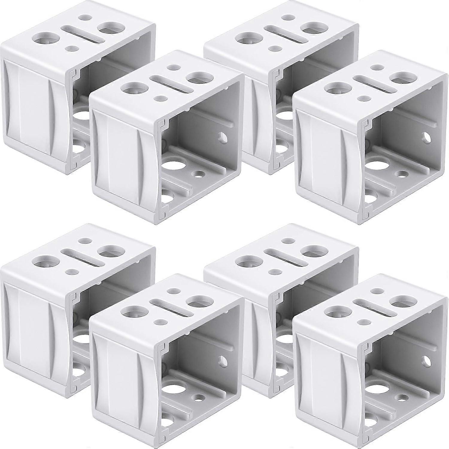 8pcs 1 Inch Blind Brackets White Profile Box Mounting Bracket Window Blinds Headrail Bracket