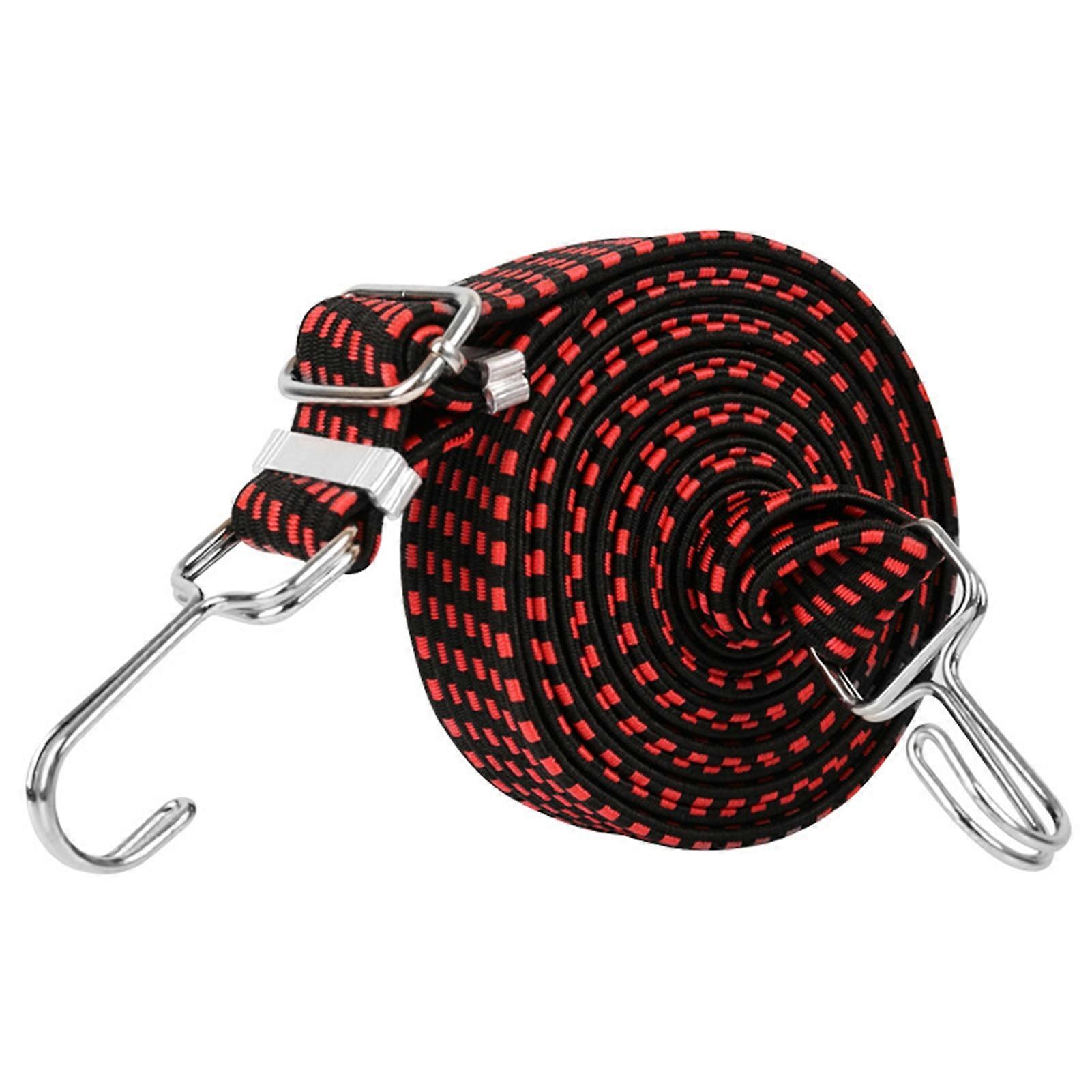 Kaesi Adjustable Flat Cords Double Hooks Anti-Rust Metal Buckle Luggage Elastic Rope