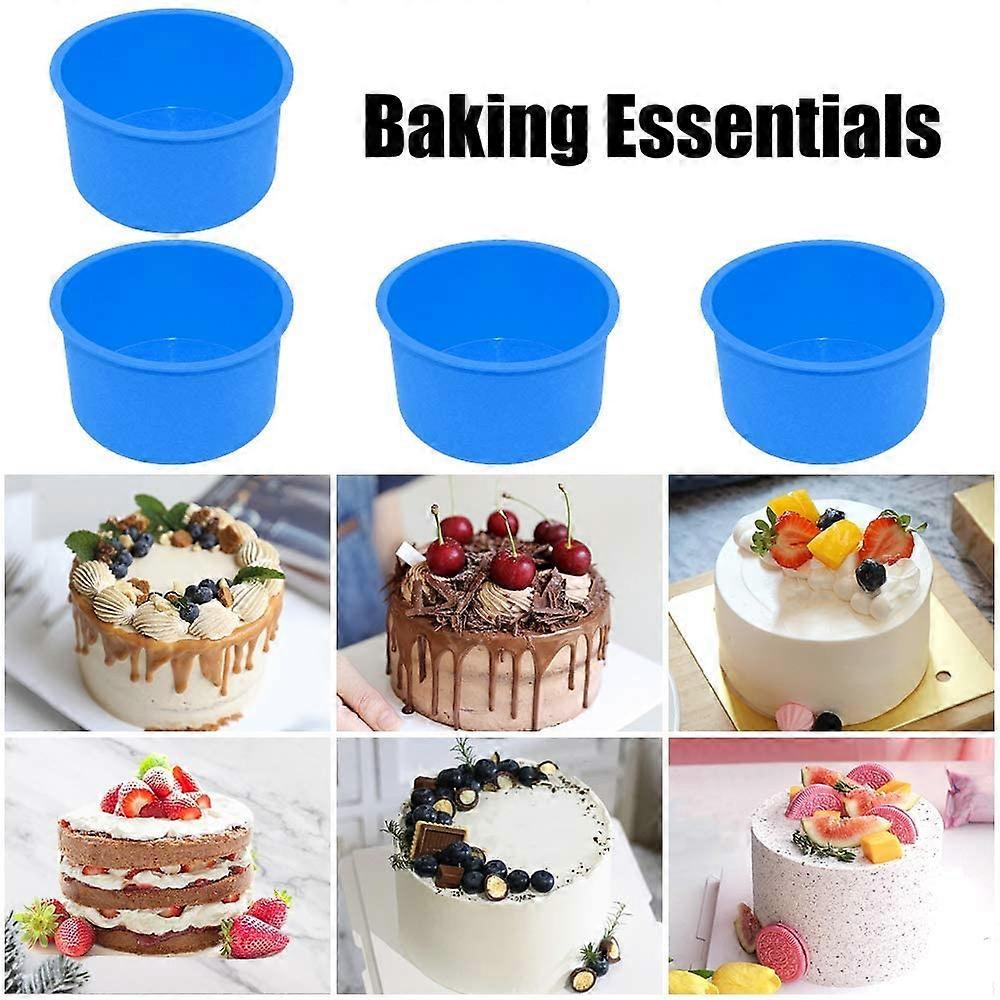 Silicone Mini Cake Molds Inch Round Baking Pan Non-Stick