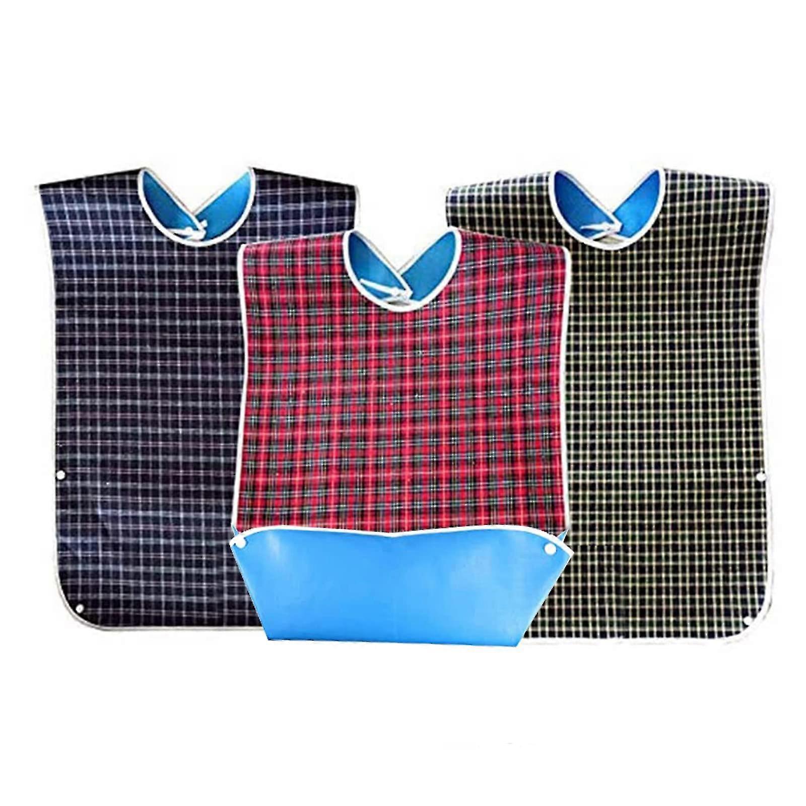 3 Pack Adult Bib For Adults Waterproof Washable Clothing Protector Adult For Men Women Elderly