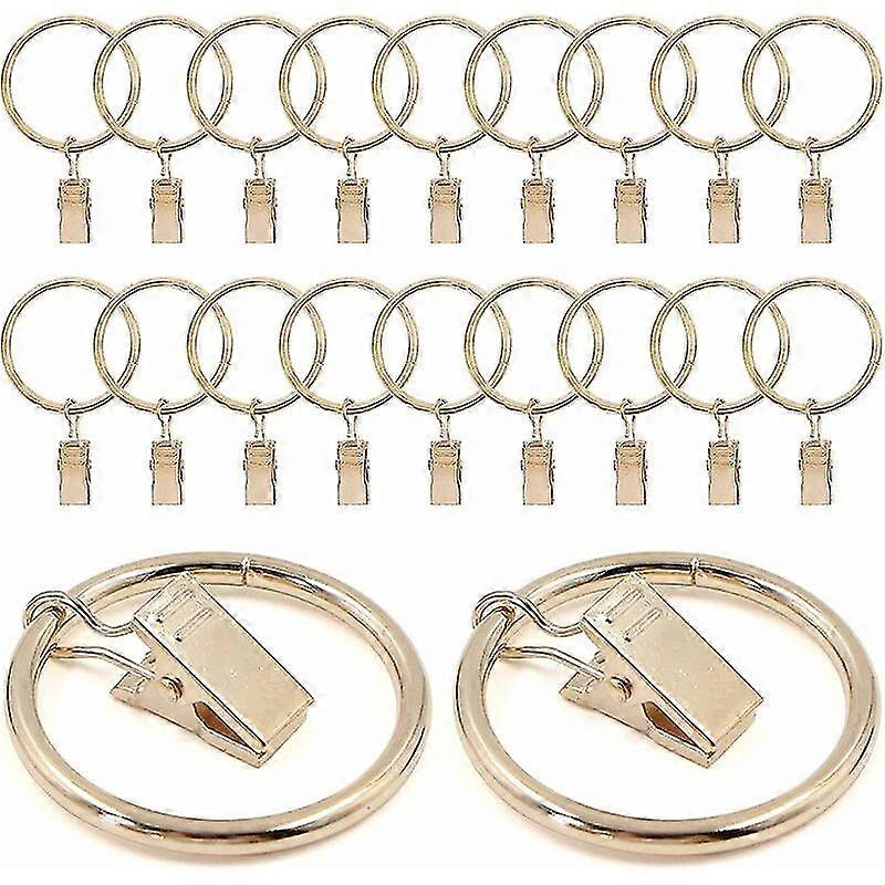 20 Pack Metal Curtain Rings