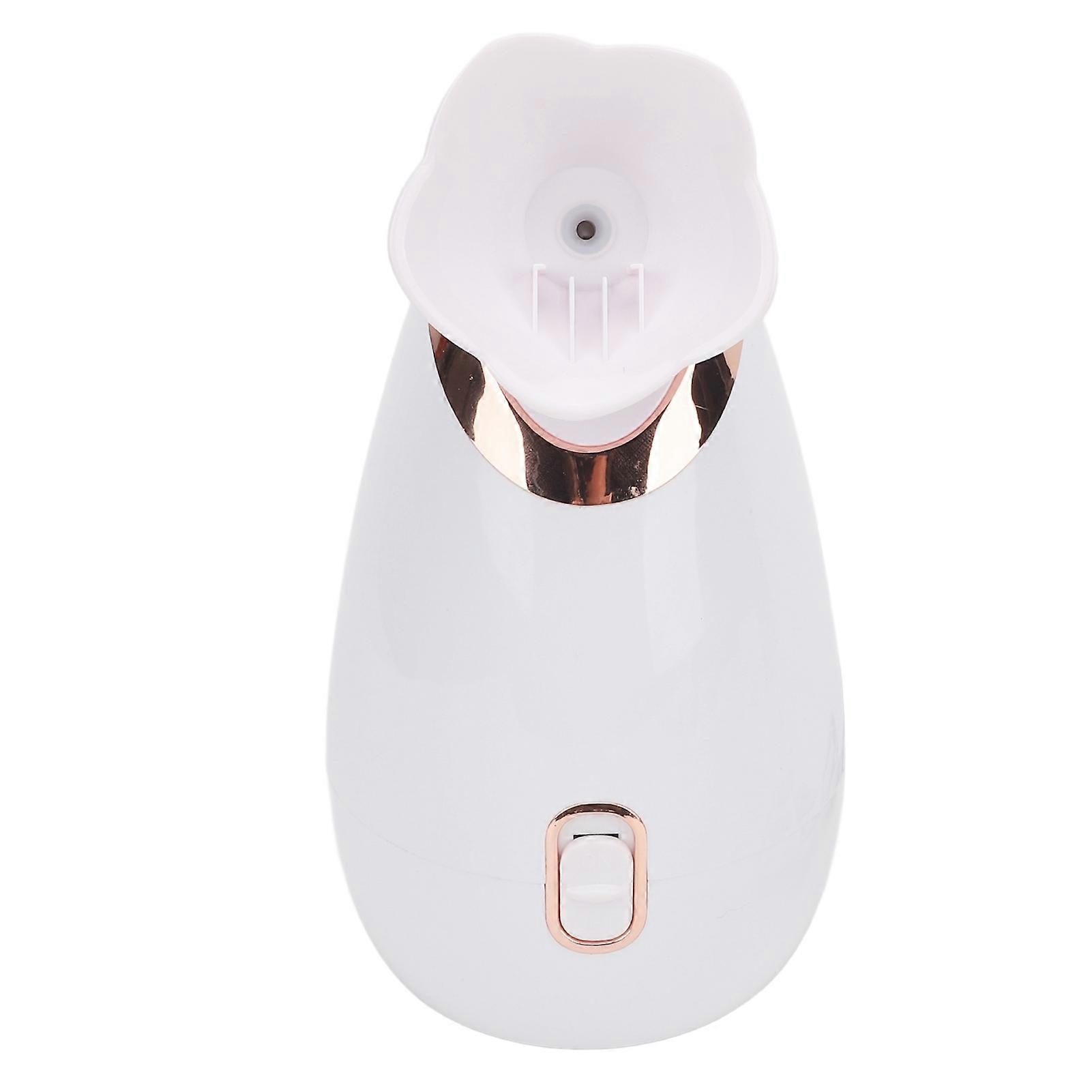 Facial Steamer Humidifying Deep Cleaning Face Steamer for Clogged Pore Electroplated White US Plug 110V