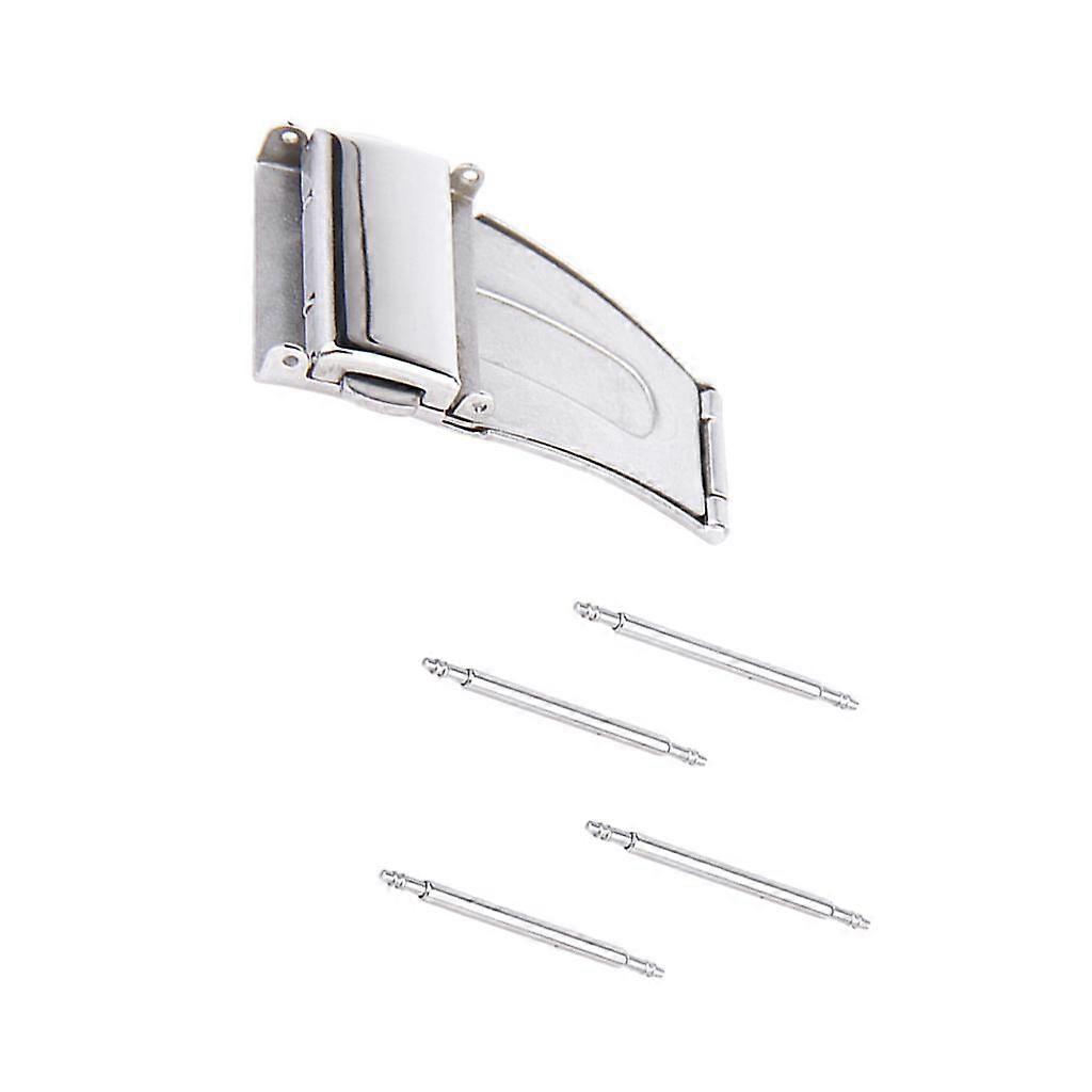 Stainless Push Folding Deployment Clasp Buckle for Watch Band/Strap-18mm