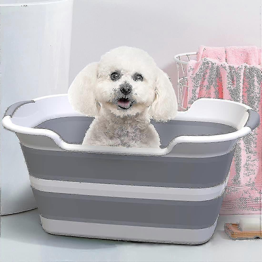 Picture of Multifunctional Foldable Pet Bath Tub With Drain Hole Bathtub Portable ...