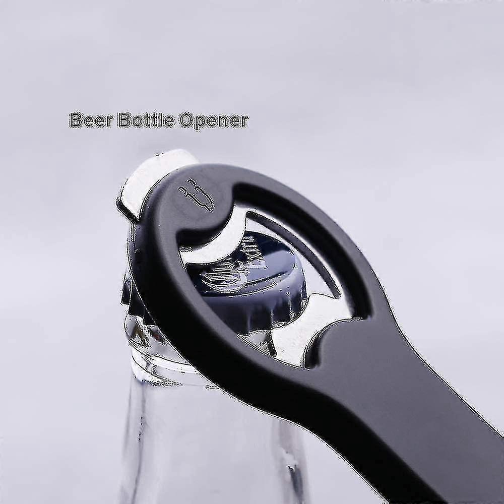 2 In 1 Bottle Opener With Magnetic Cap Catcher - Pop Can Opener Stick To Refrigerator For Easy Storage To Avoid Loss - Easy Picking-up -1 Pack Beer O