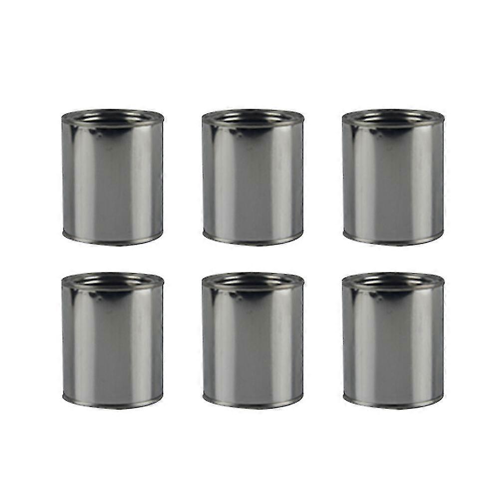 6pcs Iron Round Paint Cans Practical Paint Storage Can Durable Ink Container (0.3l)