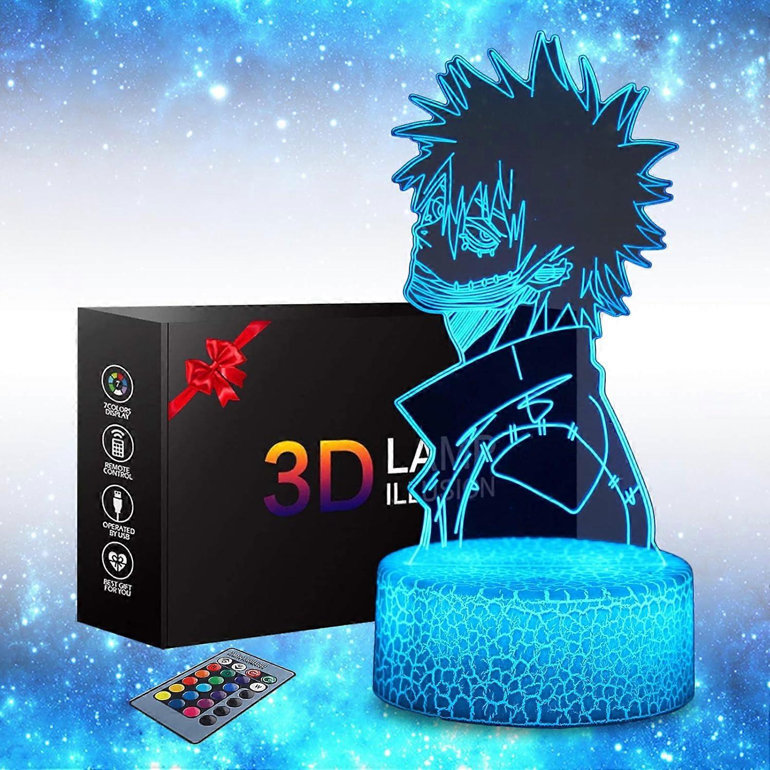 My Hero Academia DABI 3D Night Light - My Hero Academia Toys Color Change Decor Lamp with Remote & Smart Touch, Christmas and Birthday Gifts for My He