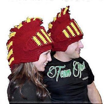 BIBITIME Roman Knight Helmet Hat - Knit Beanie With Visor & Face Mask, Adult Size, Rose Color - View #13
