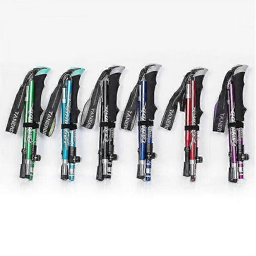 5-section Folding Trekking Poles Walking Stick Hiking Naturehike Antishock - O