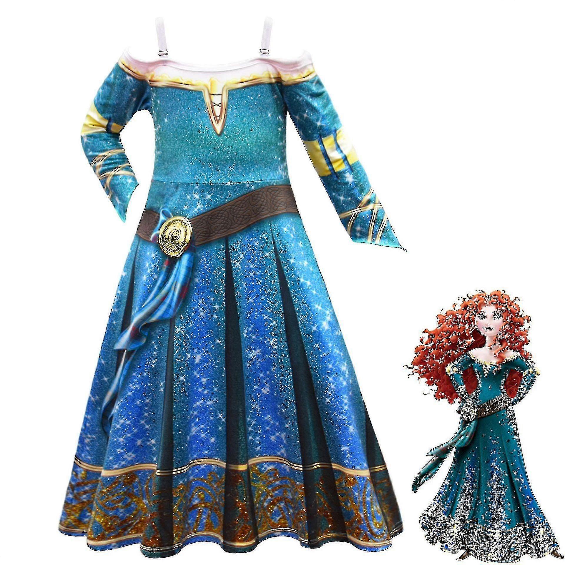 Braver Brave Legend Merida Easter Dress Up Costume Filles Robe Jupe L