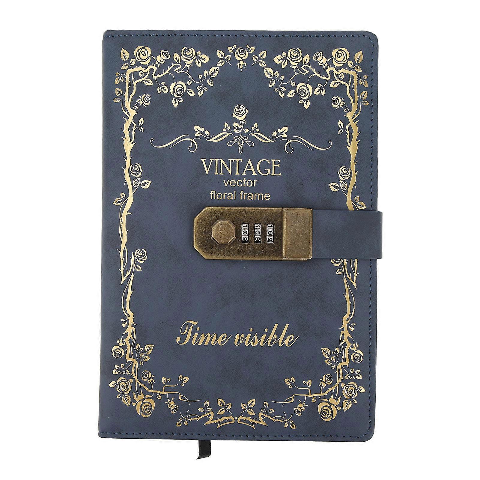Password Book Multipurpose Portable Fashionable Exquisite European Style Vintage Lock Diary for Writing