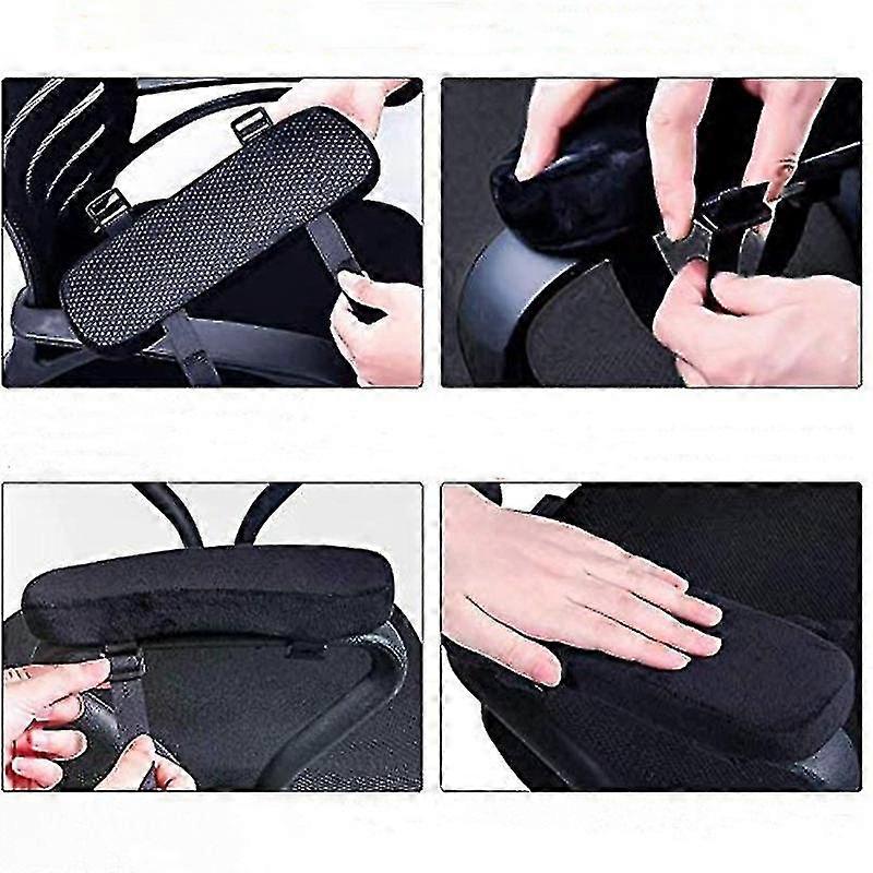 Armrest Pad 2 Pcs Padded Armrest Cushion With Adjustable Straps Elbow