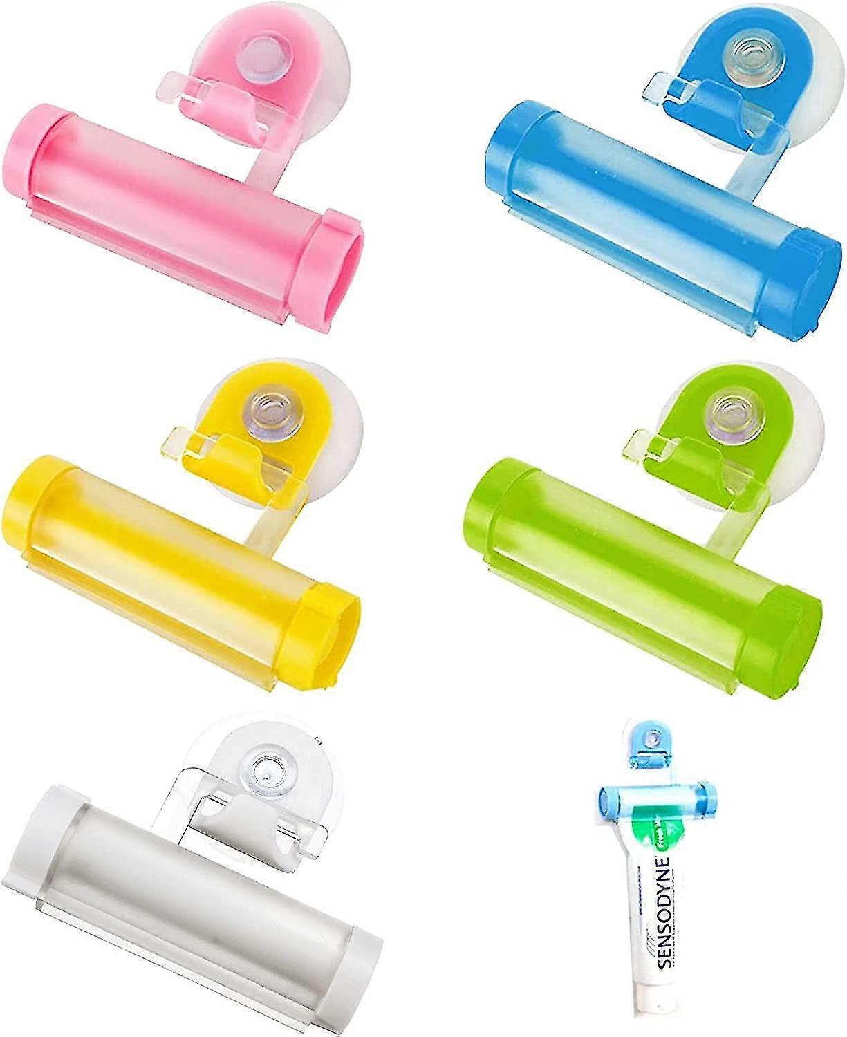 5 Pieces Squeezer Tubes, Toothpaste Dispenser, Rolling Tube Toothpaste, Toothpaste Holder, Toothpast