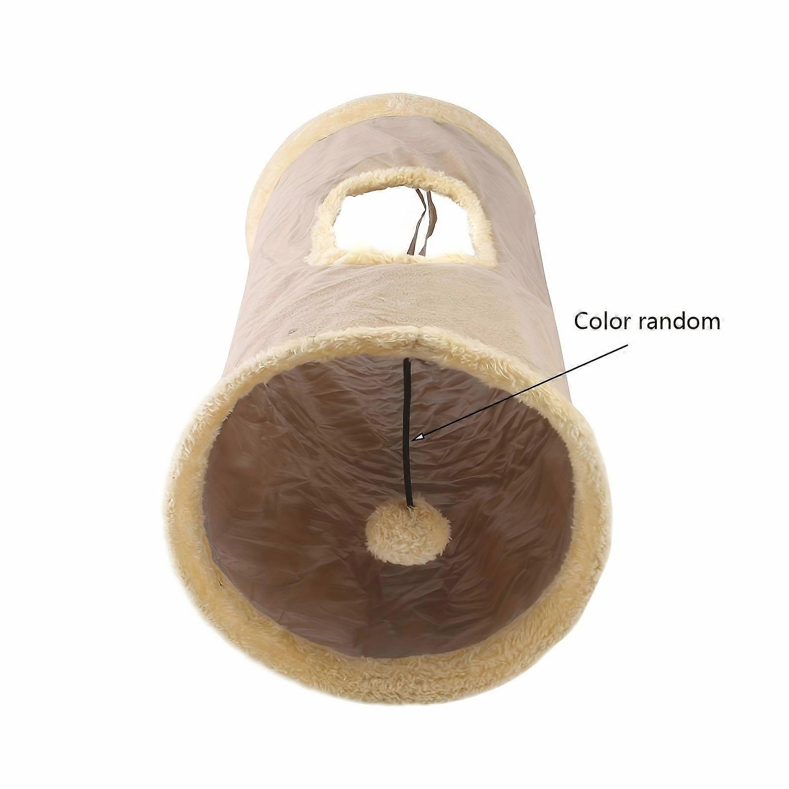 Cat Play Tunnel - Durable & Lightweight Collapsible Tube Toy for Indoor Cats - Interactive Fun with Hanging Ball & Easy Storage - Stimulates Playfulne