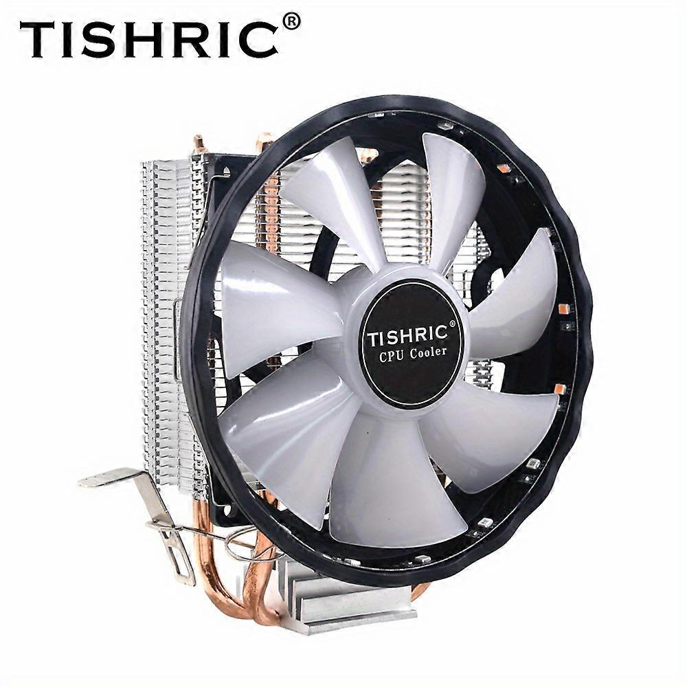 TISHRIC CPU Cooler 120mm Cooling Fan 4Pin Heat Pipes RGB Air