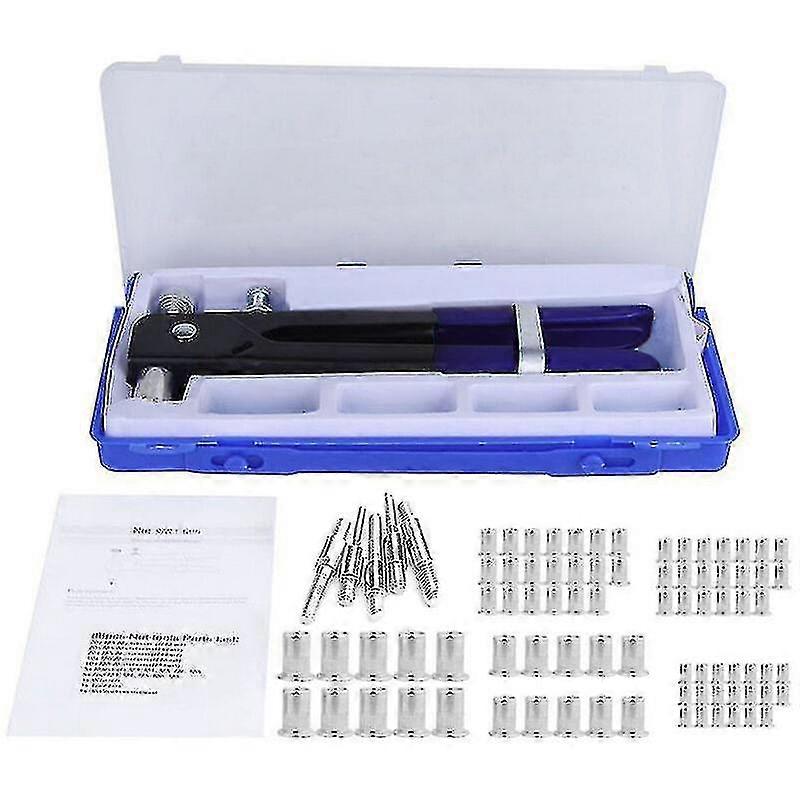 86pcs Threaded Nut Rivet Gun M3-m8 Rivet Insert Tool Rivet Nut Nut Kit PXCL