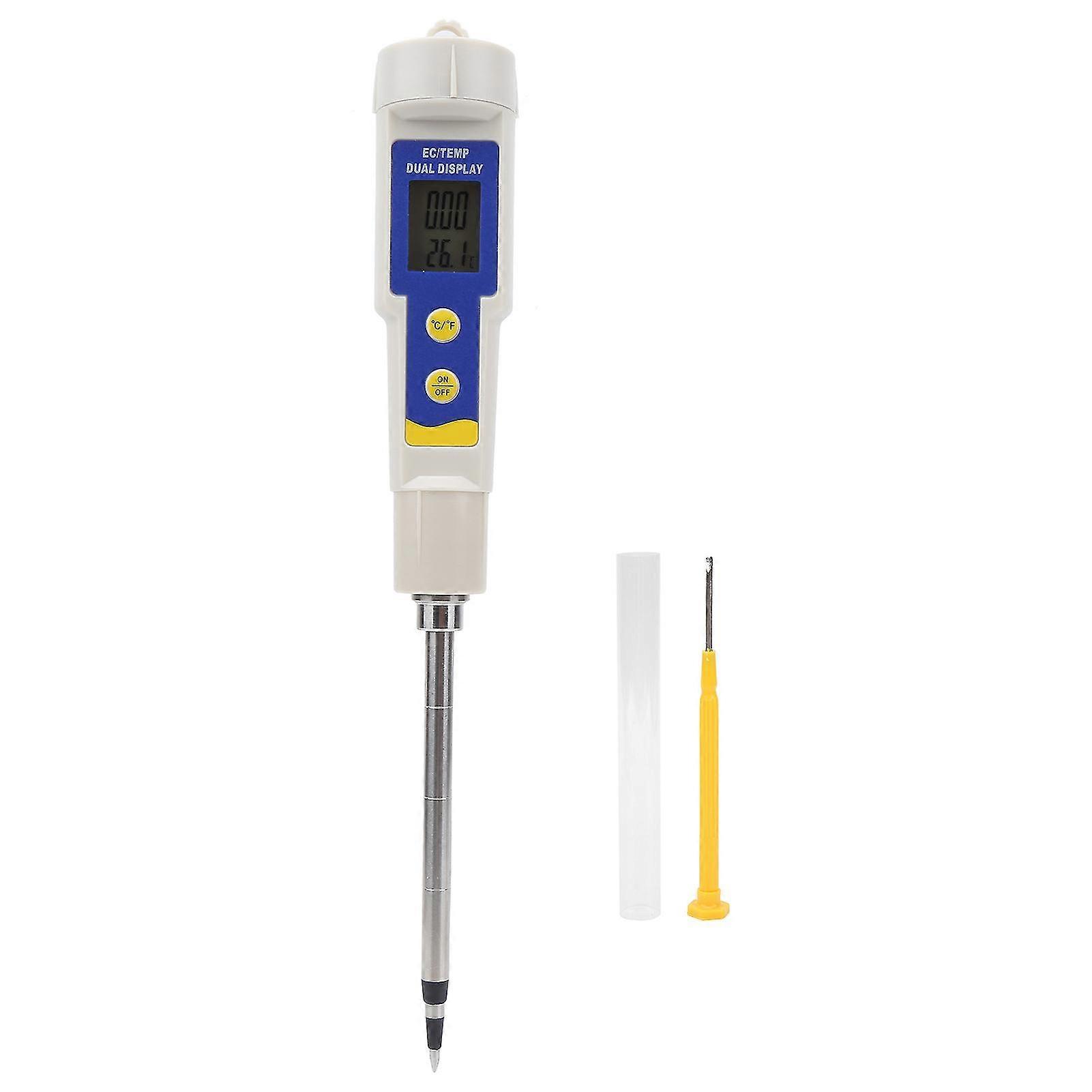 Digital Soil Tester - 2-in-1 Portable for Garden, Lawn, and Farm - Measures EC and Temperature