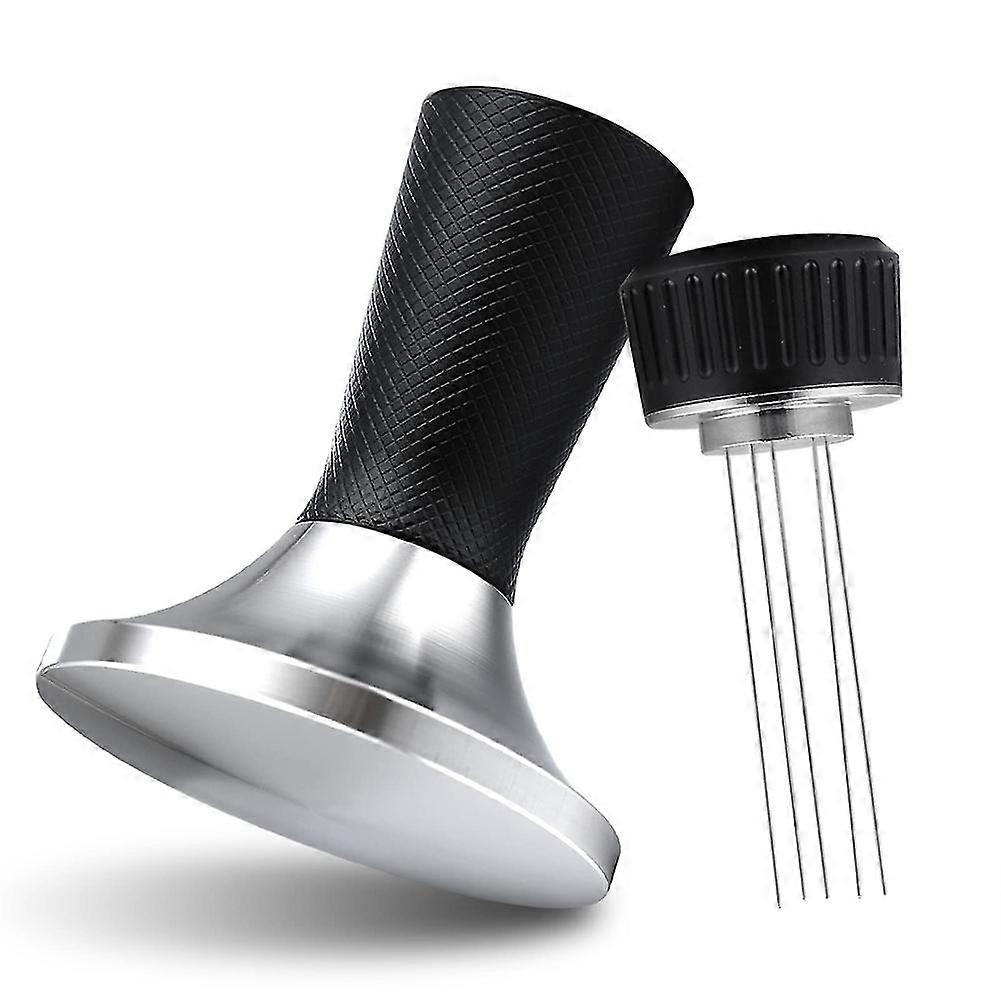 2 In 1 53.3mm Espresso Tamper & , Coffee Tamper With Stirrer, Stainless Steel Espresso Presser Tool