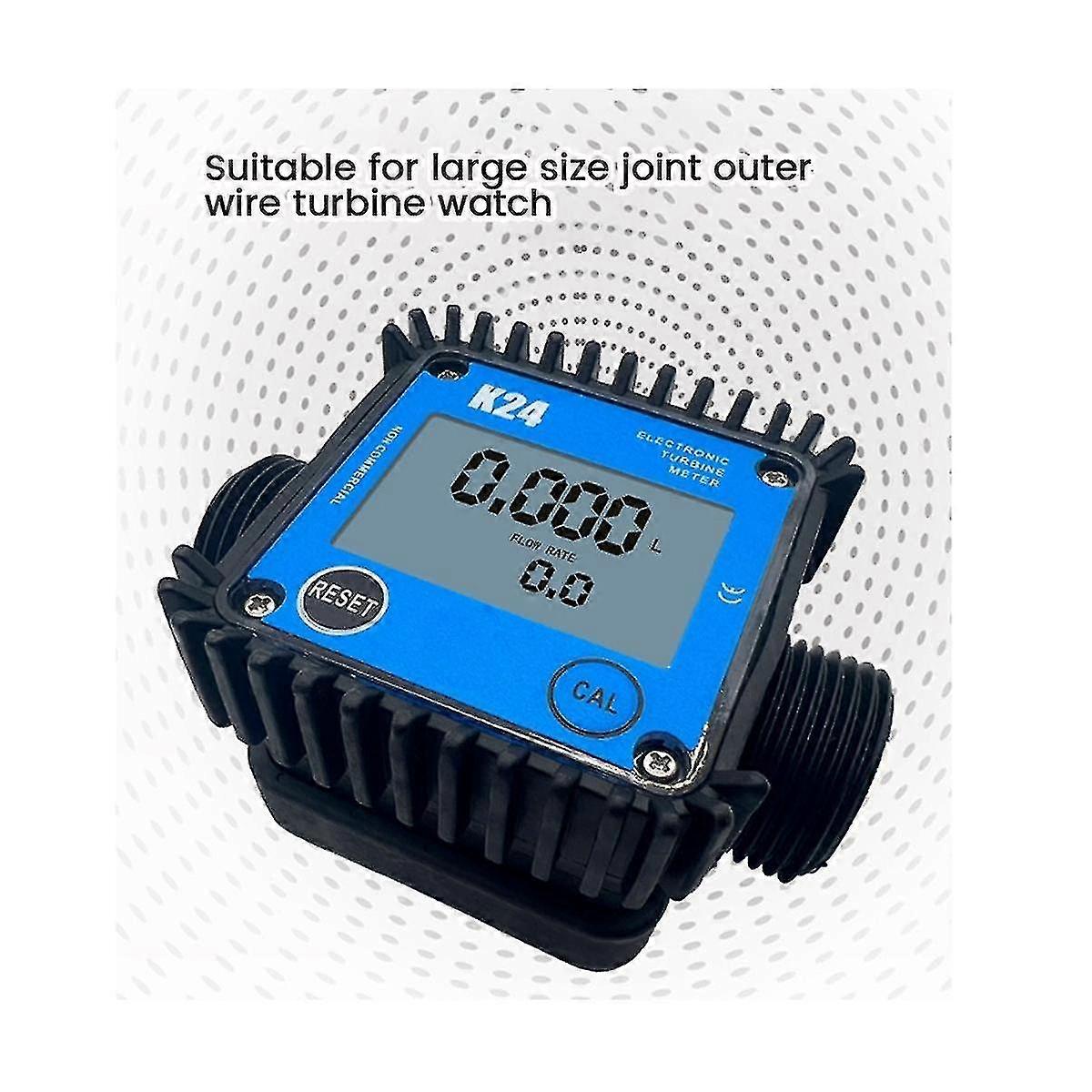 مقياس تدفق الوقود LCD K24 لمقياس تدفق الوقود الرقمي للتوربينات أدوات قياس تدفق المياه السائلة المواتية- YKY416