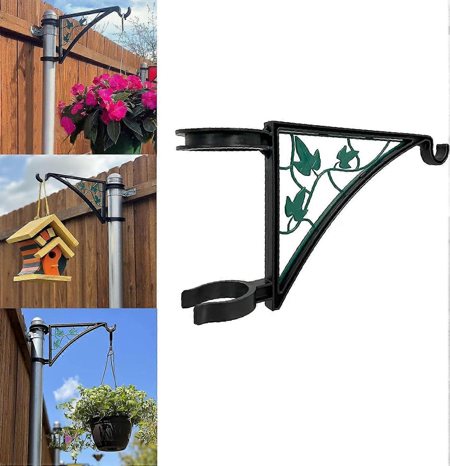 Hangs Fence Post Hanger,Hangs Fence Post Brackets,Wall Hook Hanging Plant Bracket for Hangs Bird Feeders, Lanterns,Flower Pots