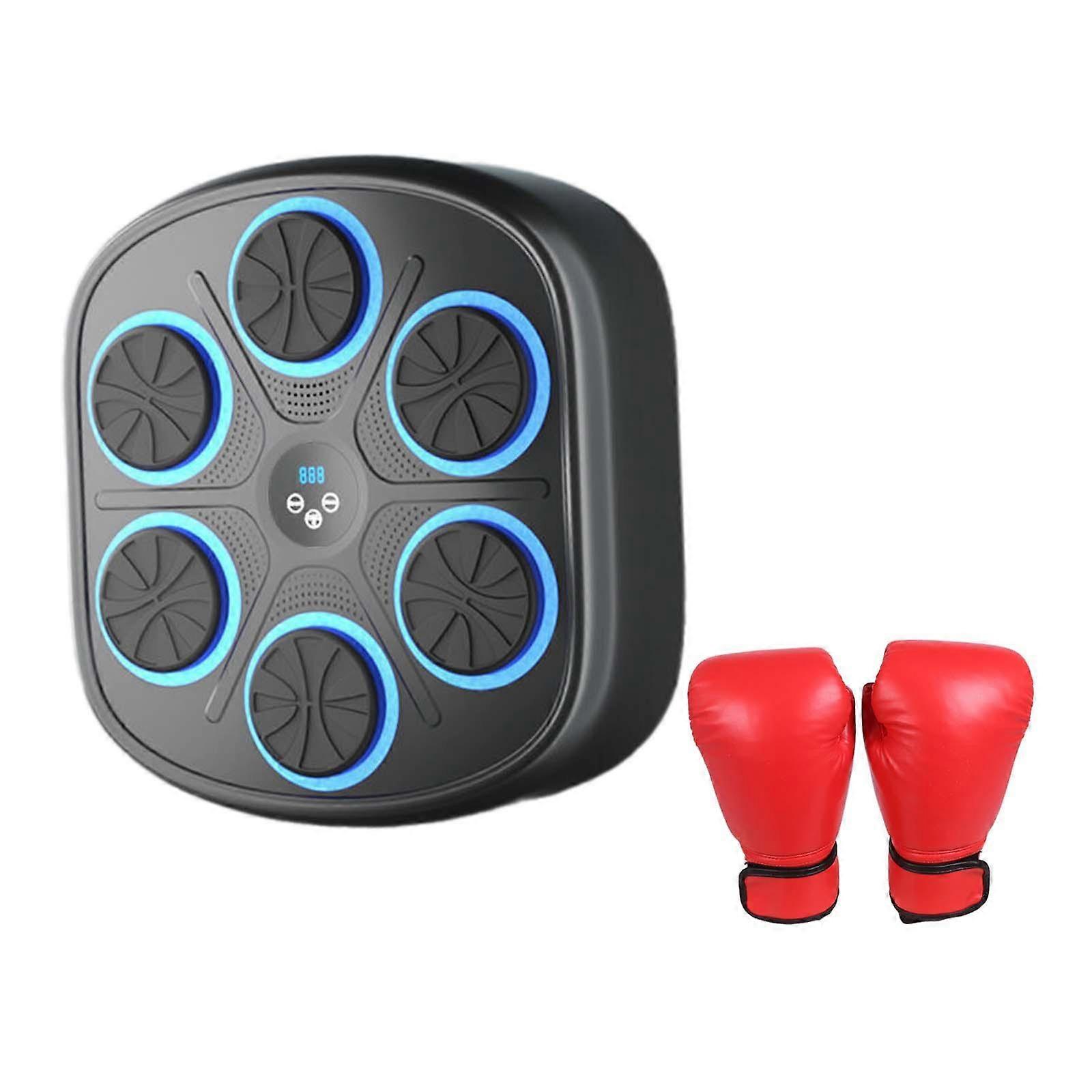 Elektronický Boxovací Stroj Cvičení Zaměření Trénink Osvětlená Hudba Boxerský Terč Černá