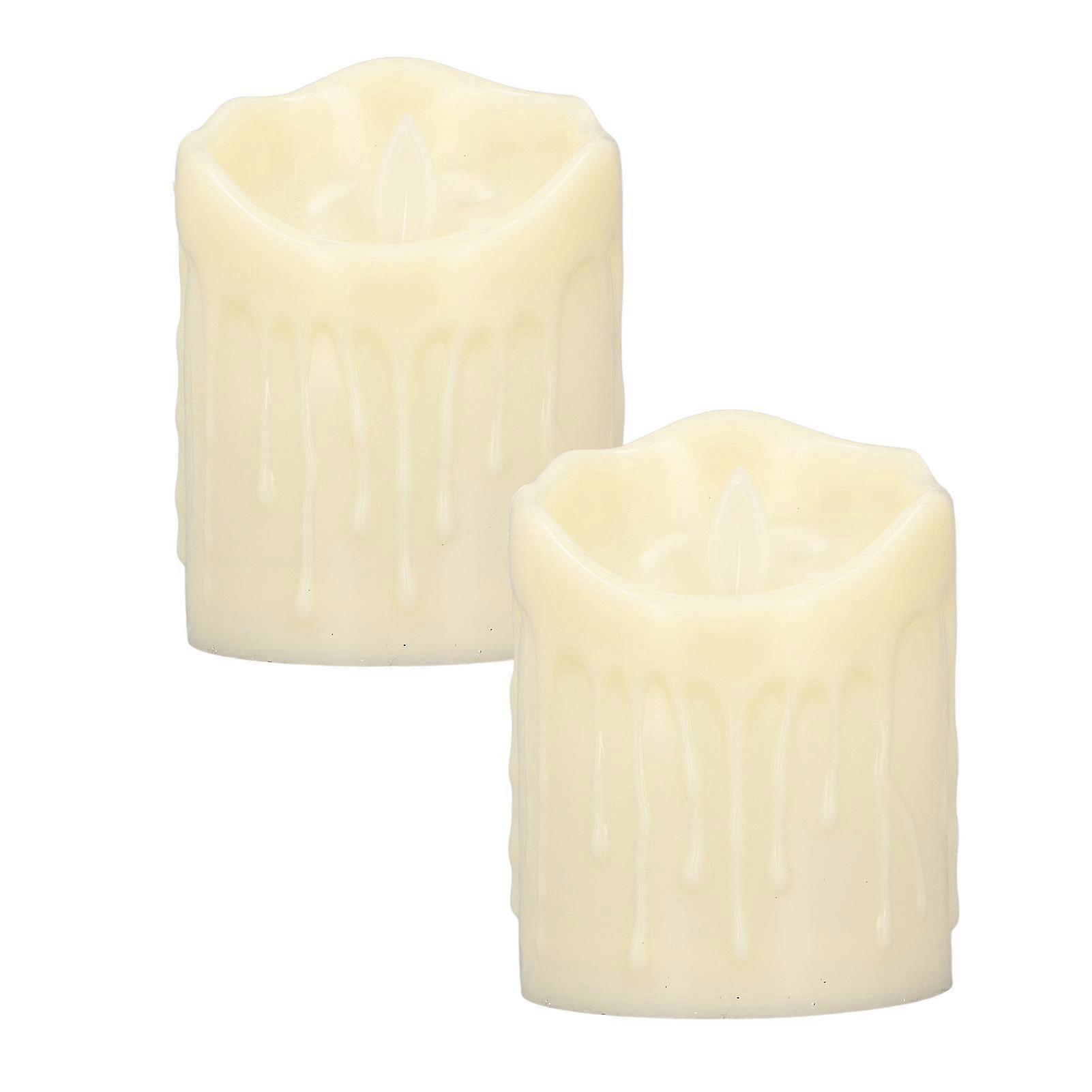 Flameless LED Candle Lights Set for Weddings and Romantic Proposals - 2 Piece