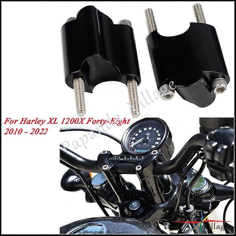 Motorcycle 2 Rise Bar Riser For Harley Sportster XL1200X Forty-Eight 2010-2022 CNC Aluminum 1 Handlebar Riser Extension Black