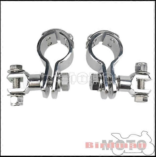 Motorcycle Male MountStyle 1 1/2" 1 1/4" 1 1/8" Chrome Engine Guard Foot Peg Footrest Mount Clamp for Harley Softail Cafe Racer