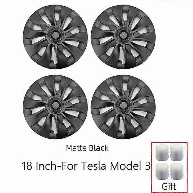 HomChee 4pcs Hub caps for Tesla Model 3 Model Y Car Replacement Whirlwind Style model3 Wheel Covers shry