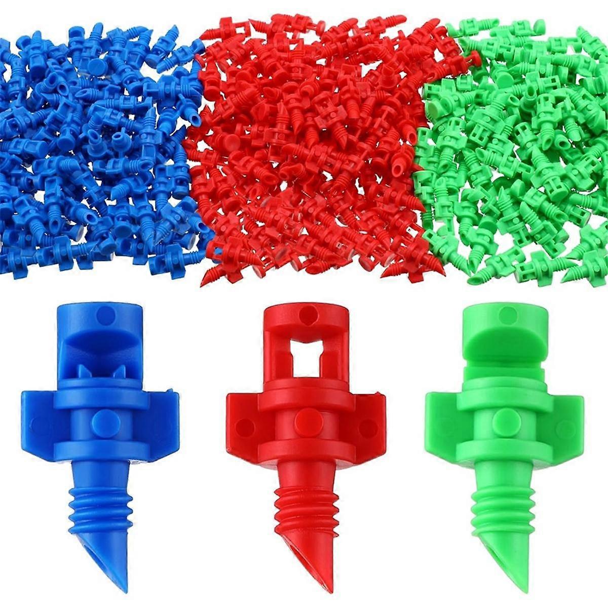 300 Pcs Misting Nozzle Sprayer 90/180/360 Degree Atomizing Mini Sprinklers Drip Ring Irrigation Emitters Nozzle