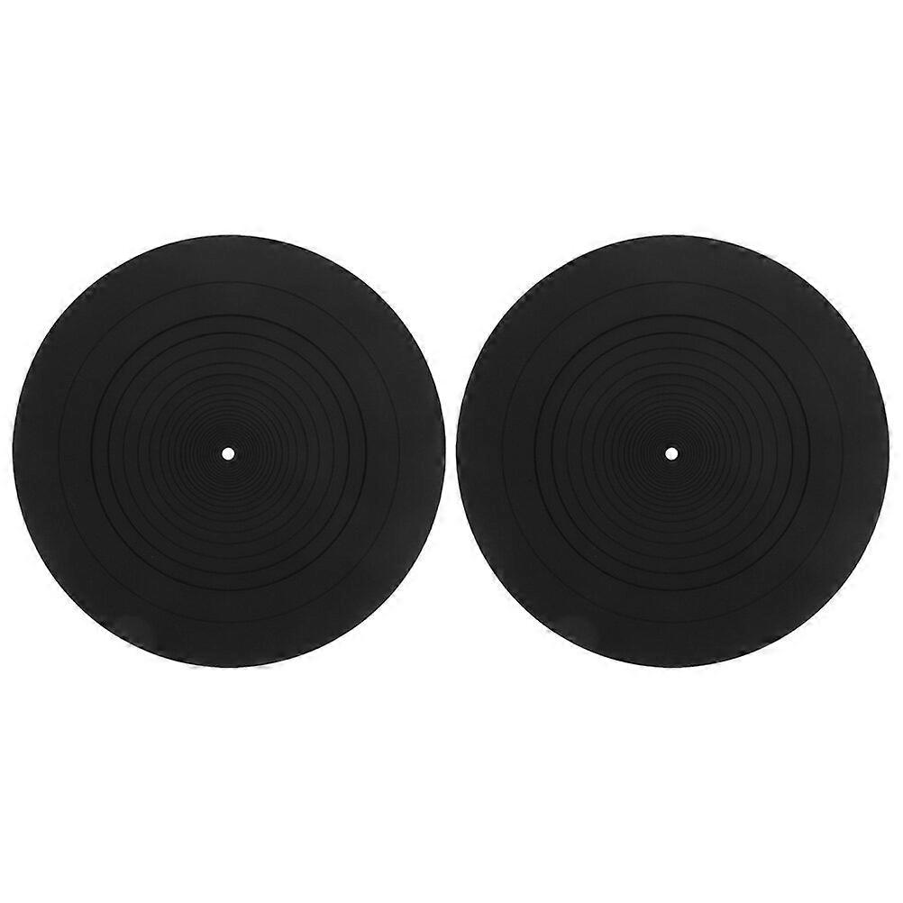 2pcs Silicone Turntable Platter Mats Replacement Turntable Mat Record Player Platter Mat
