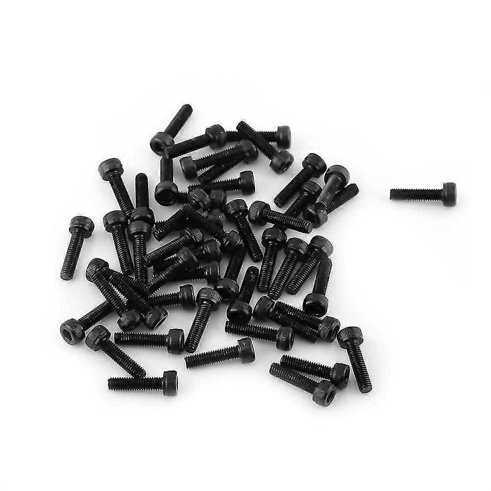 M3 Black Hex Socket Cap Head Screw Bolt Set (M3*12mm,Fully Threaded,50pcs)