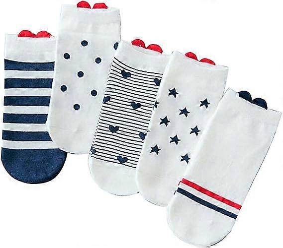 Fun Novelty Weird Socks, Women's Invisible Non-Slip Socks, Sizes 4-7 Multi-Pack 5 Pairs