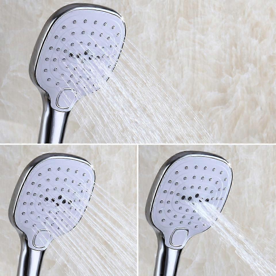 高品質の白いボタンのデスケーラー3機能ボタンスイッチシャワー大きなハンドシャワーパネル